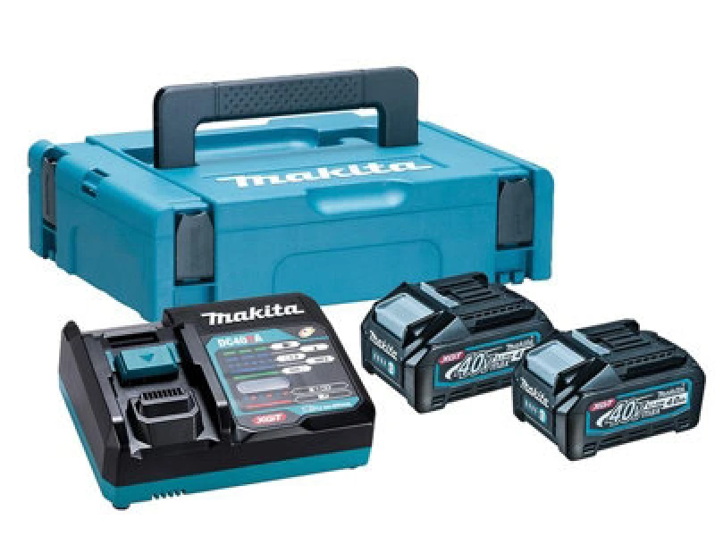Image of Makita 191M71-7 40v Max XGT Cordless 2 Battery 4ah and 110v Charger Kit 191M71-7 Battery Amp Hours: 4ah