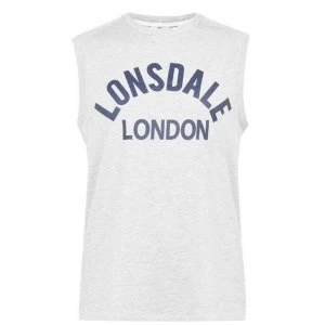 Image of Lonsdale Box Tank Vest Mens - Grey Marl