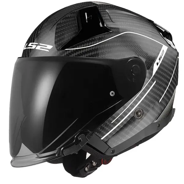 Image of LS2 OF603 Infinity II Carbon Counter Cool Grey Jet Helmet Size M