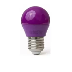 Image of 4W Purple LED Golf Ball Modern Coloured Light Bulb E27