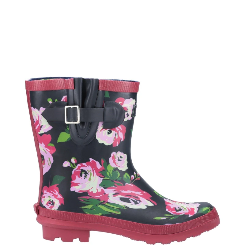 Image of Cotswold Paxford Wellington Boot Black/Flower Female 4 TX31802