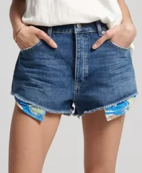 Image of Superdry Vintage High Rise Cut Off Shorts