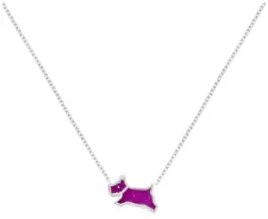 Image of Radley RYJ2379 Dog Logo Pendant Necklace Silver Jewellery