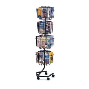 Image of Safco Rotating Floor Standing Display Unit 32x13xA4DL Pockets 4128CH