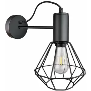 Image of Keter Lighting - Keter Lars Wall Lamp Black, 25cm, 1x E27