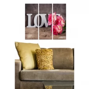 Image of MDF64311007 Multicolor Decorative MDF Painting (3 Pieces)