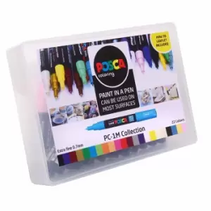 Image of Uni Posca Marker Extra Fine Tip PC-1M Collection Box, Assorted