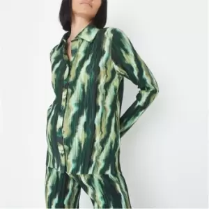 Image of Missguided Tie Dye Plisse Maternity Shirt - Brown