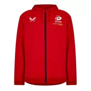 Image of Castore Saracens Zip Hoodie Mens - Red