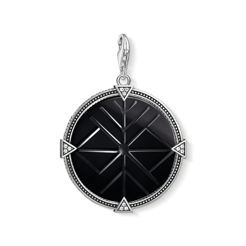 Image of Thomas Sabo Vintage Charm Coin Pendant - Black One Size