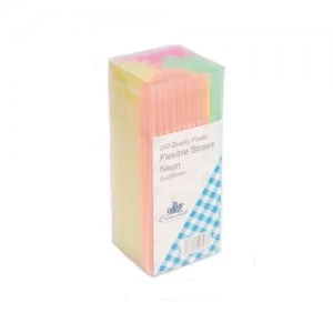 Image of Essential Housewares Essential Neon Flexi Straws