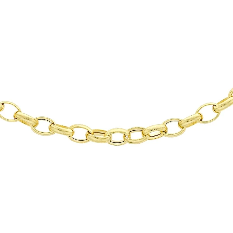Image of Be You 9ct Gold Oval Belcher Chain Gold female 18in