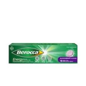 Image of Berocca Effervescent Blackcurrant Tablets 15 pack