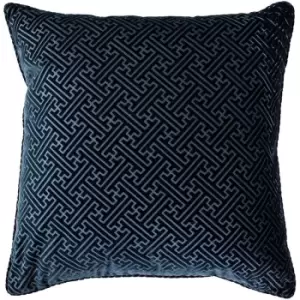 Image of Paoletti Florence Cushion Cover (One Size) (Navy) - Navy