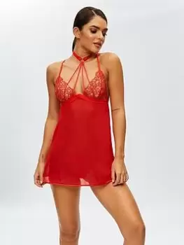 Image of Ann Summers Bodywear Nya Babydoll, Bright Red Size M Women