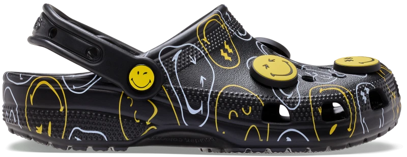 Image of Crocs Unisex SmileyWorld Classic Clogs Multi W8/M7