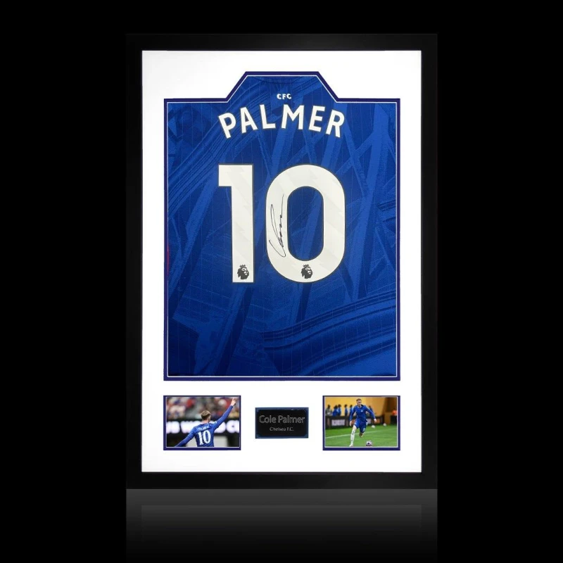 Image of The Fan Cave Cole Palmer Signed Chelsea 25/26 Shirt Premium Fra Blue unisex 850mm x 60
