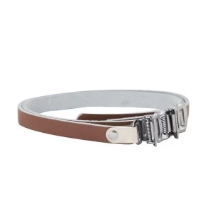 Image of ETC Toe Clips With Brown Leather Straps