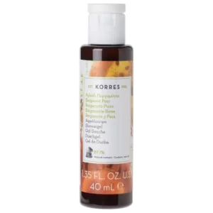 Image of Korres Natural Bergamot Pear Shower Gel Travel Size 40ml