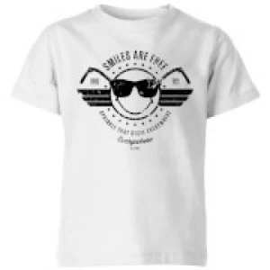 Image of Smiley Smiles Are Free Kids T-Shirt - White - 9-10 Years
