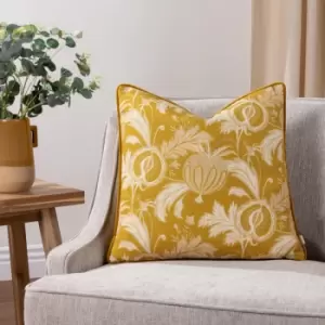Image of Chatsworth Heirloom Piped Cushion Saffron, Saffron / 43 x 43cm / Polyester Filled