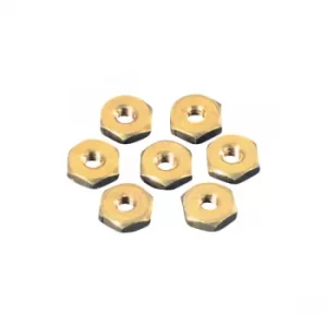 Image of Toolcraft Brass Hexagonal Nuts DIN 934 M3 Pack Of 100