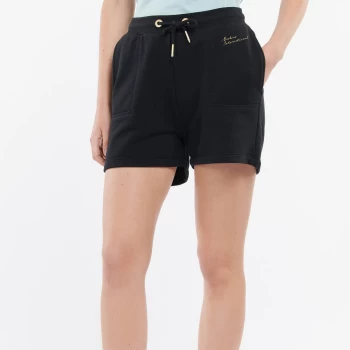 Image of Barbour International Womens Chequer Shorts - Black - UK 12