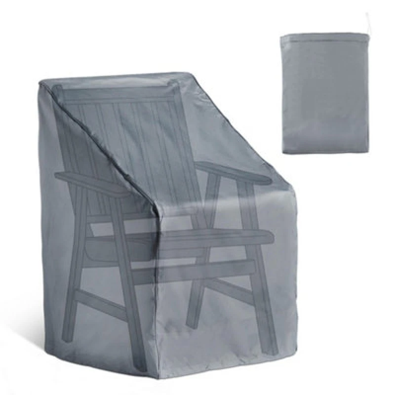 Image of Vonhaus Waterproof Garden Chair Cover, For Patio & Outdoor Stacking/reclining Single Seat H120 X W65 X D75Cm