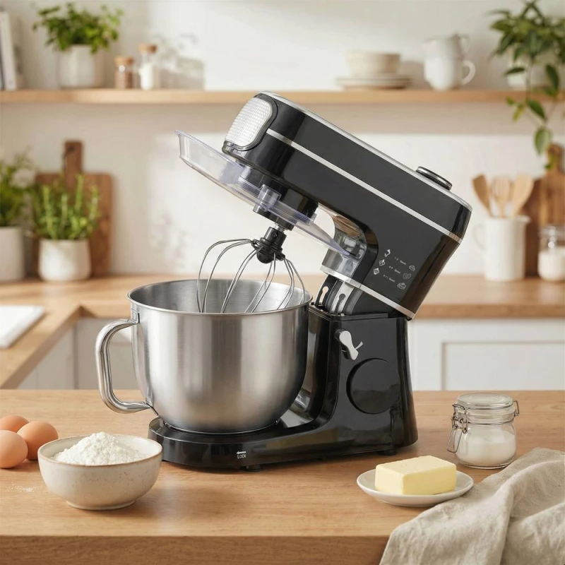 Image of HOMCOM 6L 1400W Stand Mixer with 11 Speeds & Fermentation Function in Black Unisex