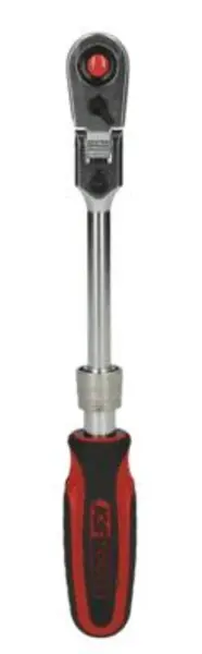 Image of KS TOOLS 914.1420 Reversible Ratchet 72 6.3 (1/4") with angled ball joint Chrome Vanadium Steel Chrome Vanadium Steel Reversible Ratchet (5638)