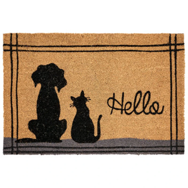 Image of Beliani Doormat Maragang Natural 60 X 90 Cm Cat Dog Coir