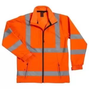 Image of Warrior Unisex Adult Softshell Hi-Vis Vest (M) (Fluorescent Orange) - Fluorescent Orange