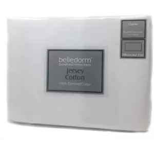 Image of Belledorm - Jersey Cotton Contour Pillowcase (Pair) (l) (White) - White