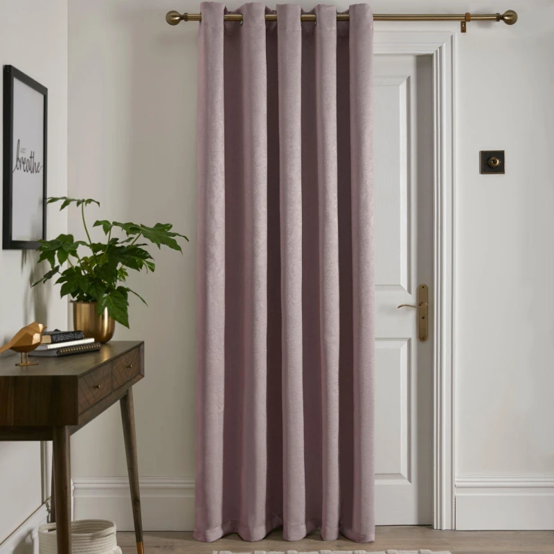 Image of Fusion Strata Single Panel Door or Window Eyelet Curtain Eyelet Curtains 66x84in Nude 38290806000