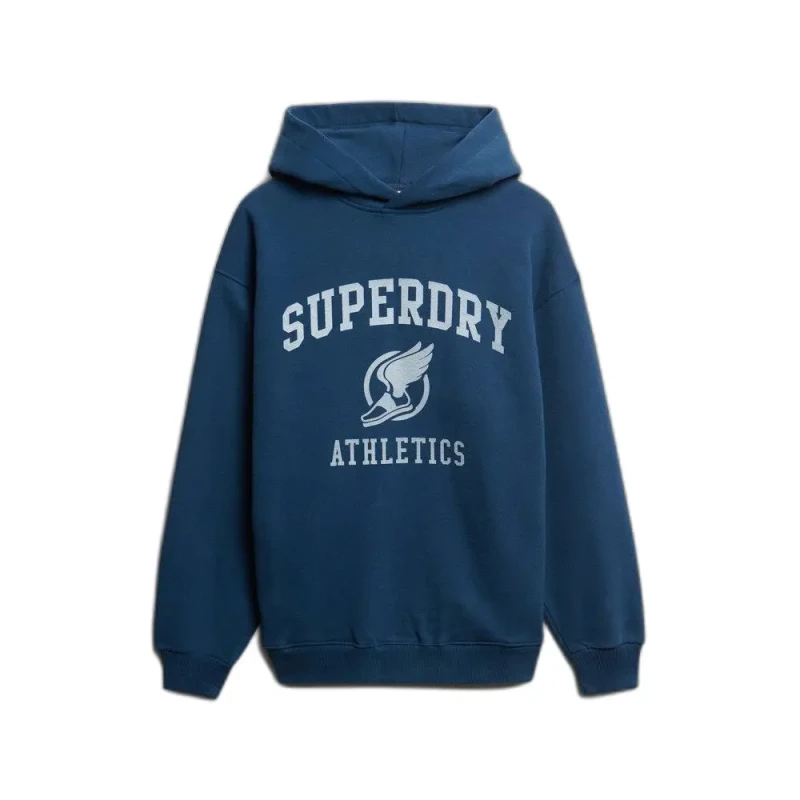 Image of Superdry Hooded sweatshirt Superdry Vintage Athletic Bleu Male S