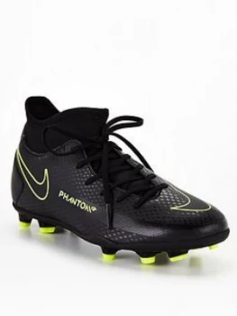 Image of Nike Junior Phantom GT Club Dynamic Fit Firm Ground Football Boots - Black, Size 1