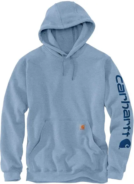 Image of Carhartt Logo, hoodie , color: Light Blue (H74) , size: M