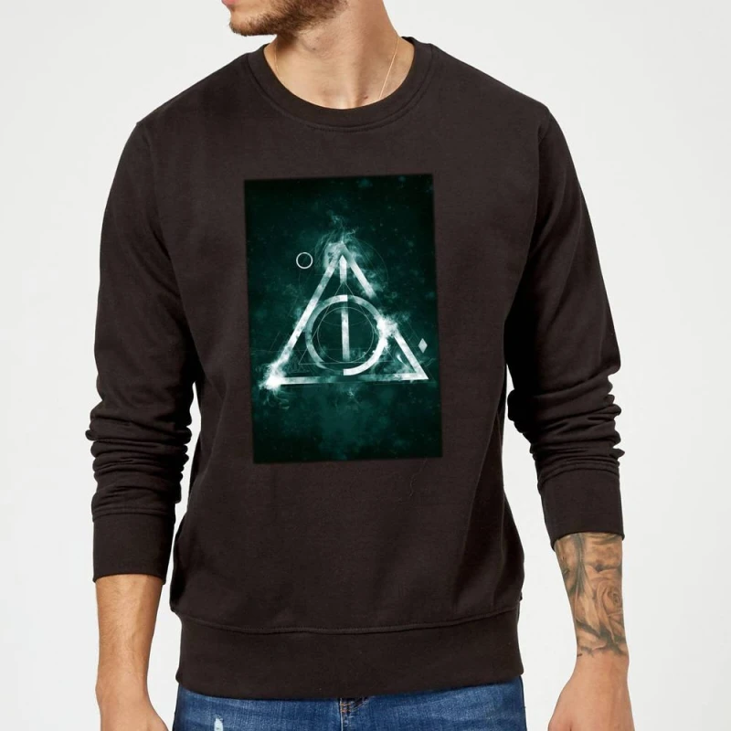 Image of Harry Potter Hallows Painted Sweatshirt - Black - L
