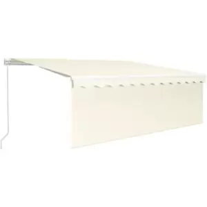 Image of Vidaxl - Manual Retractable Awning with Blind&LED 4.5x3m Cream Cream