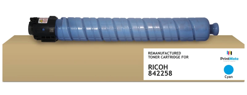 Image of PrintMate RICOH 842258. remanufactured toner. Cyan 19000p