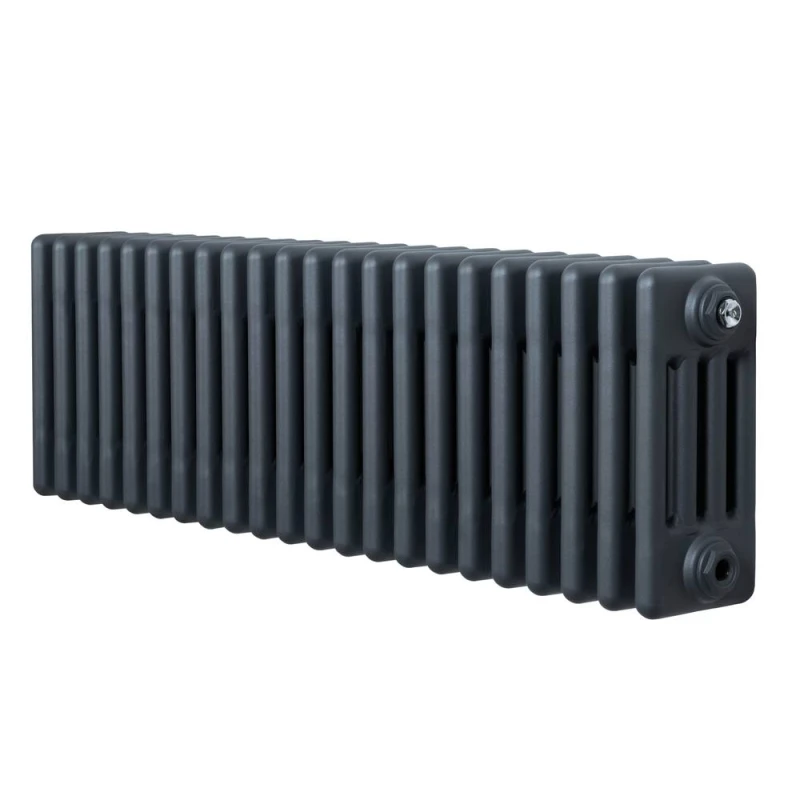 Image of Monstershop Traditional 4 Column Radiator - 300 x 1010mm - Anthracite in Grey Grey Unisex