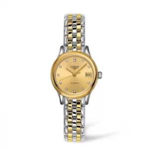 Image of Longines Flagship Ladies Diamond Two Colour Bracelet Watch