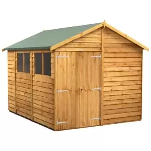 Image of Power Sheds 10 x 8ft Double Door Apex Overlap Dip Treated Shed