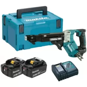 Image of Makita - DFR551RTJ-KIT LXT 18v Brushless Auto Feed Screwdriver Li-Ion + 2 x 5.0ah