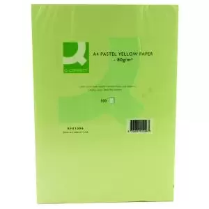 Image of Q-Connect Yellow A4 Copier Paper 80gsm Ream Pack of 500 KF01096