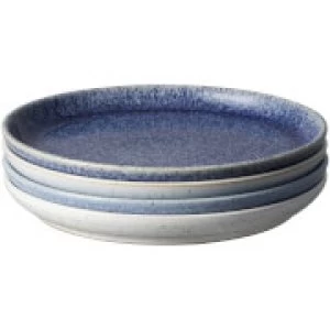 Image of Denby Studio Blue 4 Piece Medium Coupe Plate Set