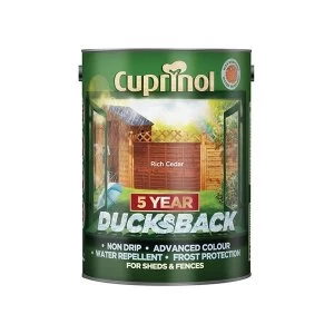 Image of Cuprinol Ducksback 5 Year Waterproof for Sheds & Fences Silver Copse 5 Litre
