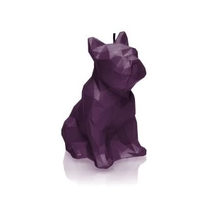Image of Violet Low Poly Bulldog Candle