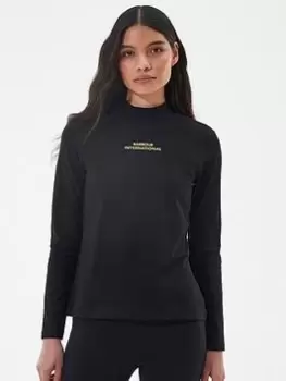Image of Barbour International Benson T-Shirt, Black, Size 16, Women