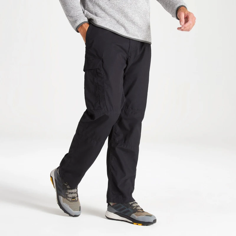 Image of Craghoppers Mens Kiwi Classic Nosi Defence Walking Trousers 38L - Waist 38' (97cm), Inside Leg 33' Black CMJ600-800-38L